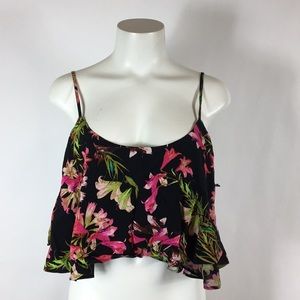NWT LOVERS AND FRIENDS Chiffon CROP Top M